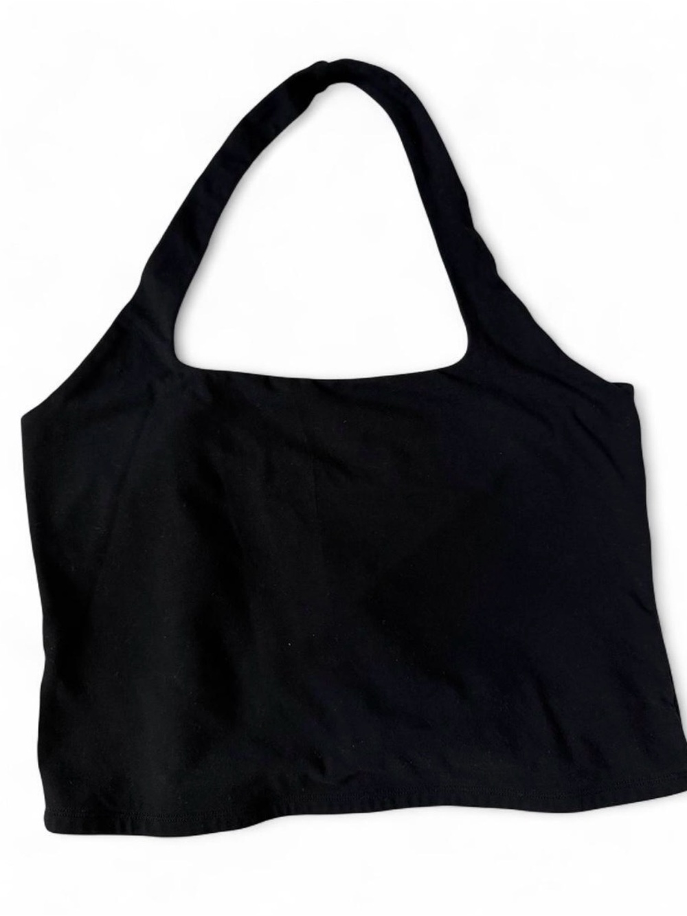 Garage Black Halter Crop Tank